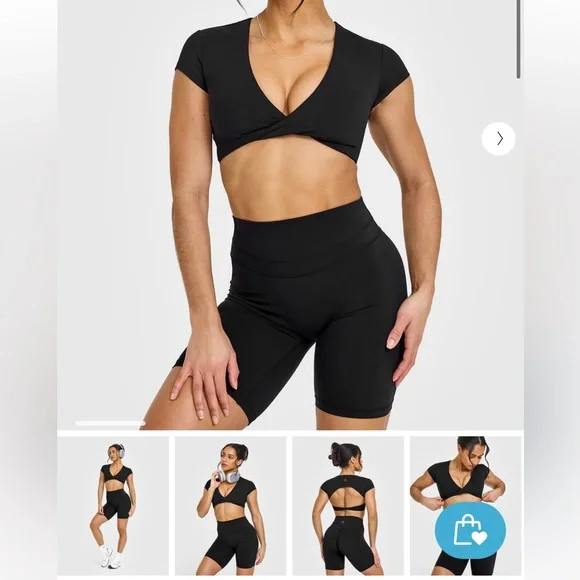 Oner Active Unified Twist Front Short Sleeve Crop Top
Color: Black - Picture 1 of 1